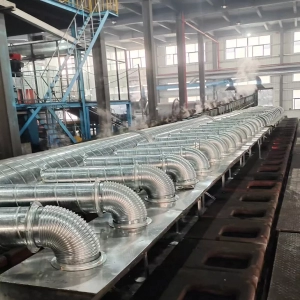 Galvanized material flue gas collection system